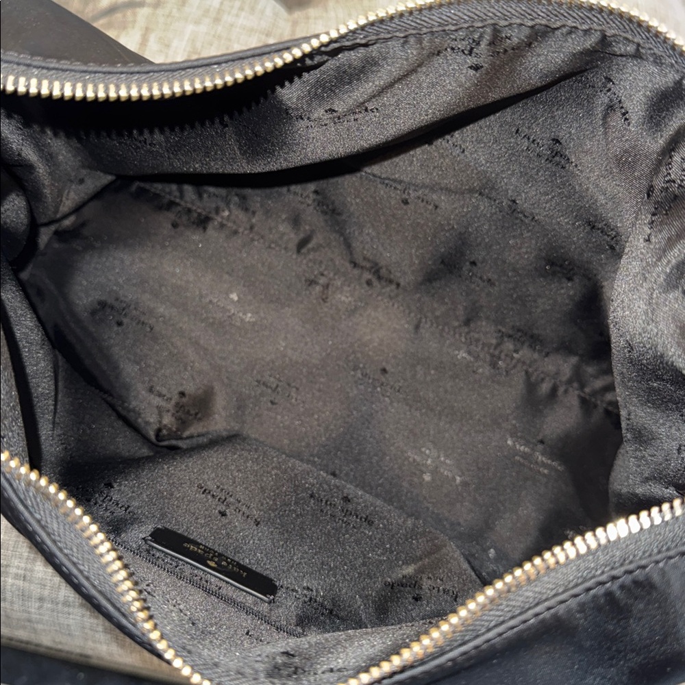 Kate Spade Carter Logo Large Black Nylon Hobo Crossbody - Picture 15 of 17